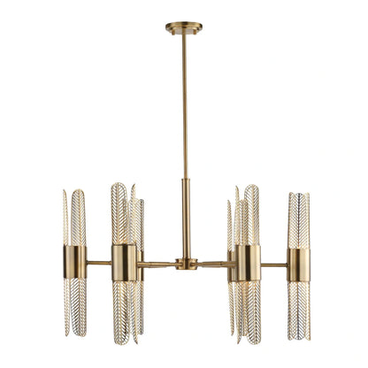 12 Light Brass Chandelier