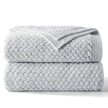 【Backtoschoolday】Whale Flotilla Chunky Chenille Knit Bed Blanket, Lightweight Breathable Summer Basket Woven Decorative Throw