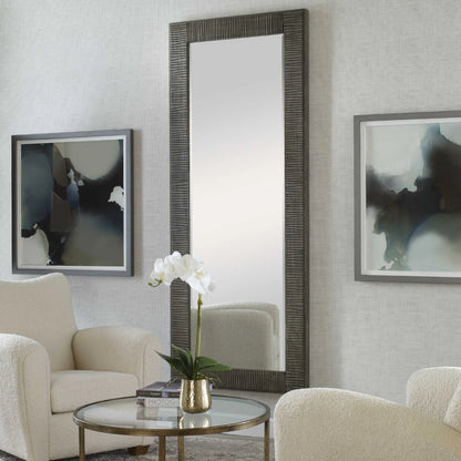 Oversized Carved Wood Mirror