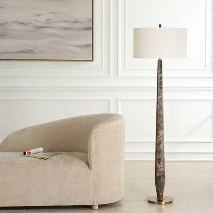 Brown Marble Floor Lamp