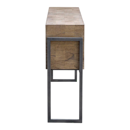 Layered Veneer Console Table