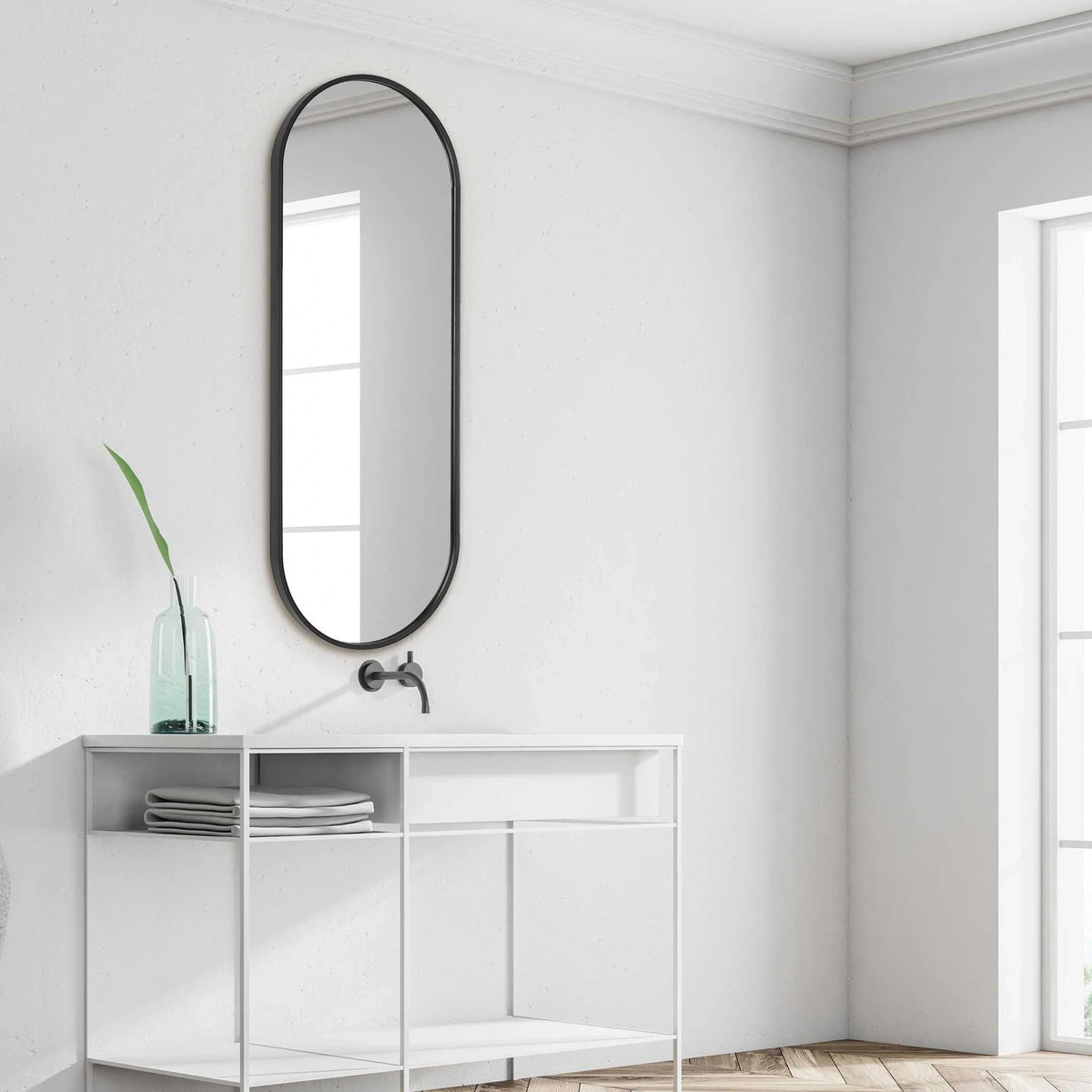 Minimalist Oval Mirror