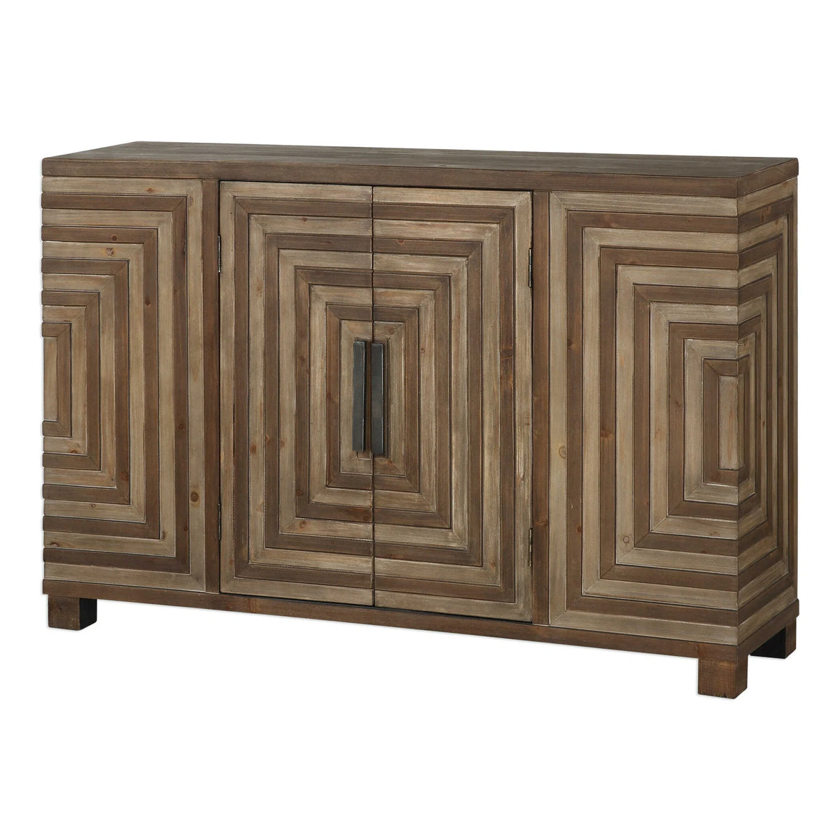 Geometric Console Cabinet