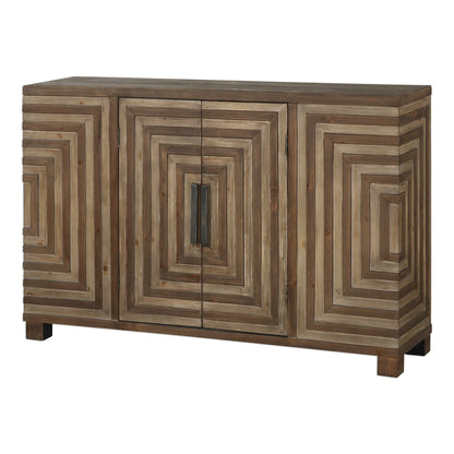 Geometric Console Cabinet