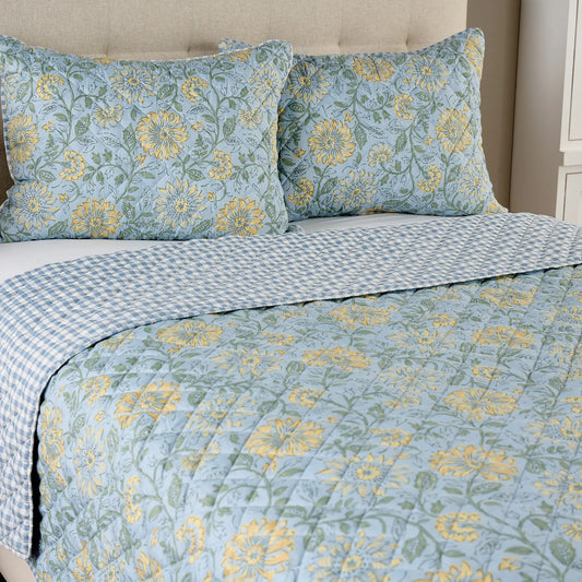 Home Reflections Garden Party Quilt & Sham Set - King Size