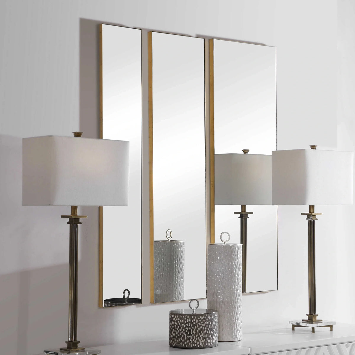 Gold Mirrors, Set of 3