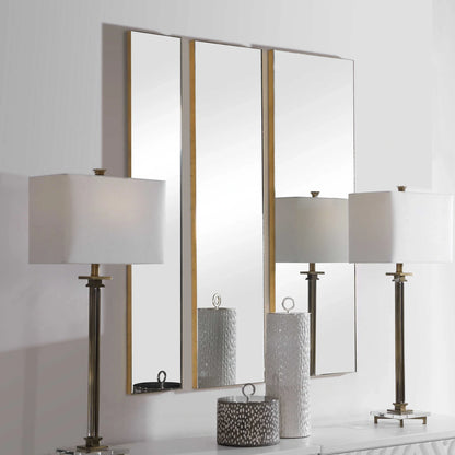Gold Mirrors, Set of 3