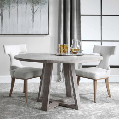 Gray Oak Dining Table