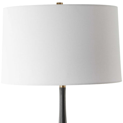 Black Stone Teardrop Table Lamp
