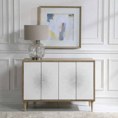 4 Door White Cabinet