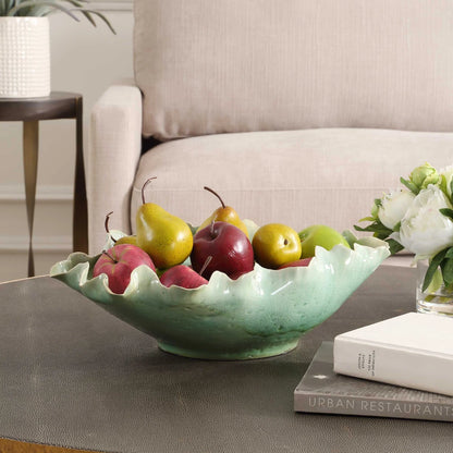 Green Glass Bowl