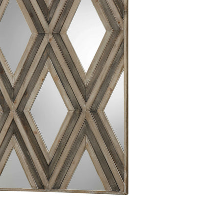 Geometric Argyle Pattern Wall Mirror
