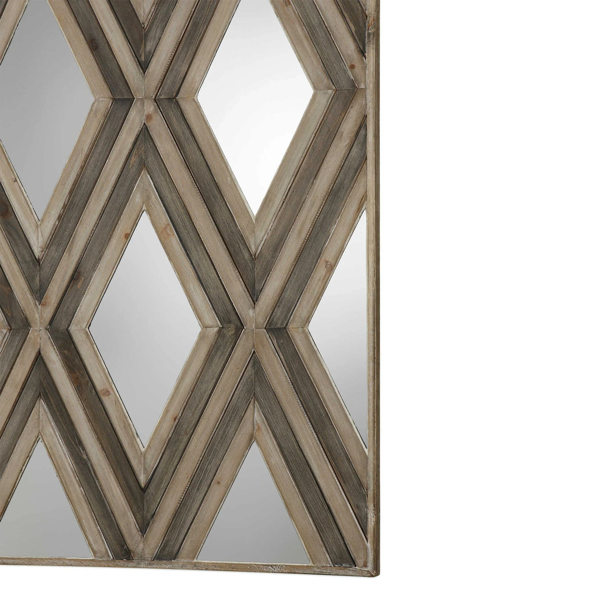 Geometric Argyle Pattern Wall Mirror
