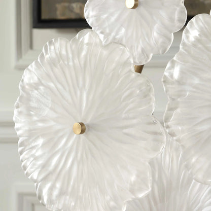 Glass Floral Table Sculpture