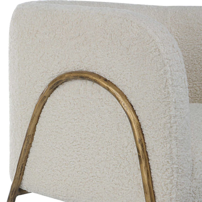 Boucle Barrel Accent Chair