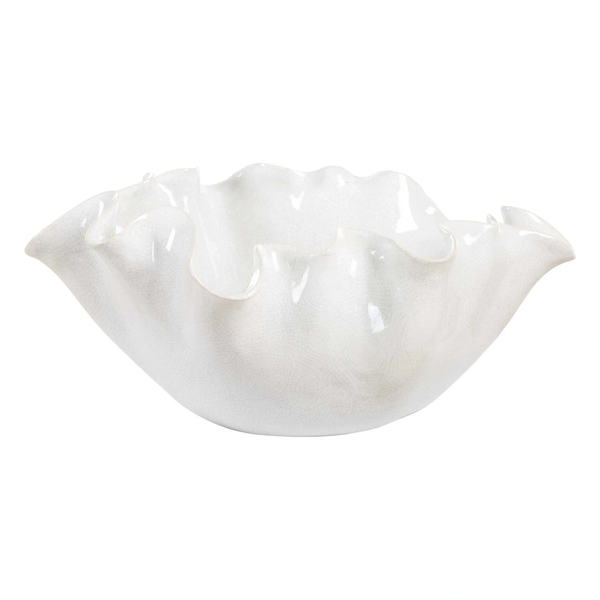Ruffled Ceramic Bowl