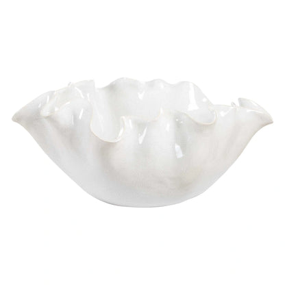 Ruffled Ceramic Bowl