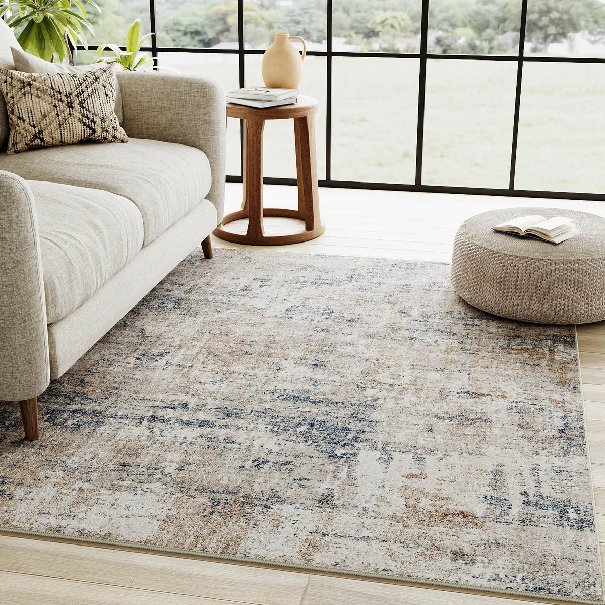 Purecozy Machine Washable Area Rug | Power Loomed Low Pile with Non-Slip Tpr Backing | 7 Colourways, Sizes 2×3 to 9×12
