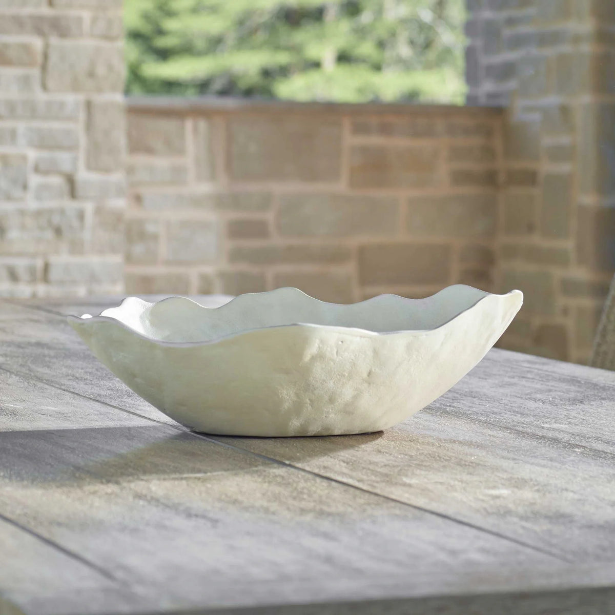 Sculptural Cast Aluminum Bowl