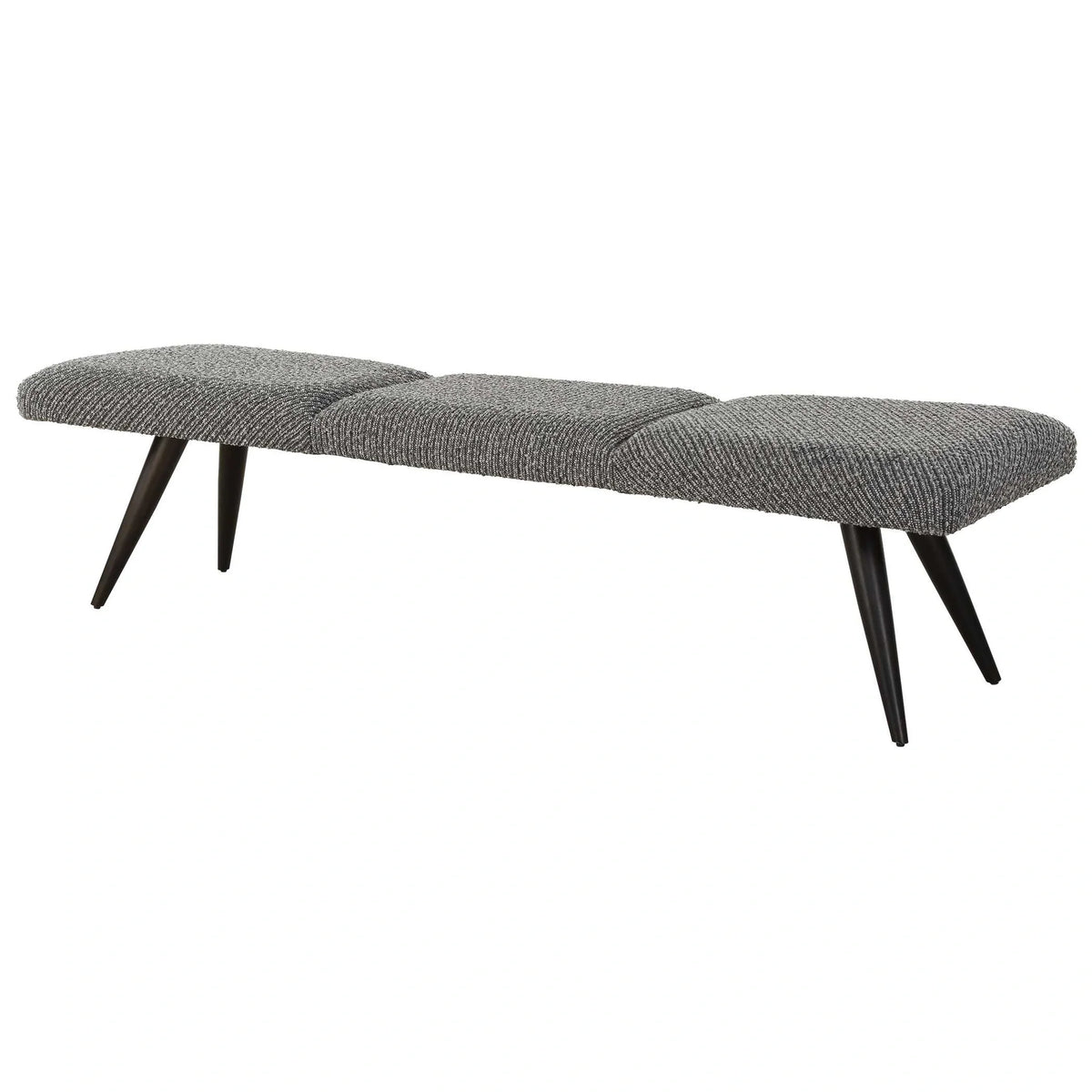 Charcoal Fabric Bench