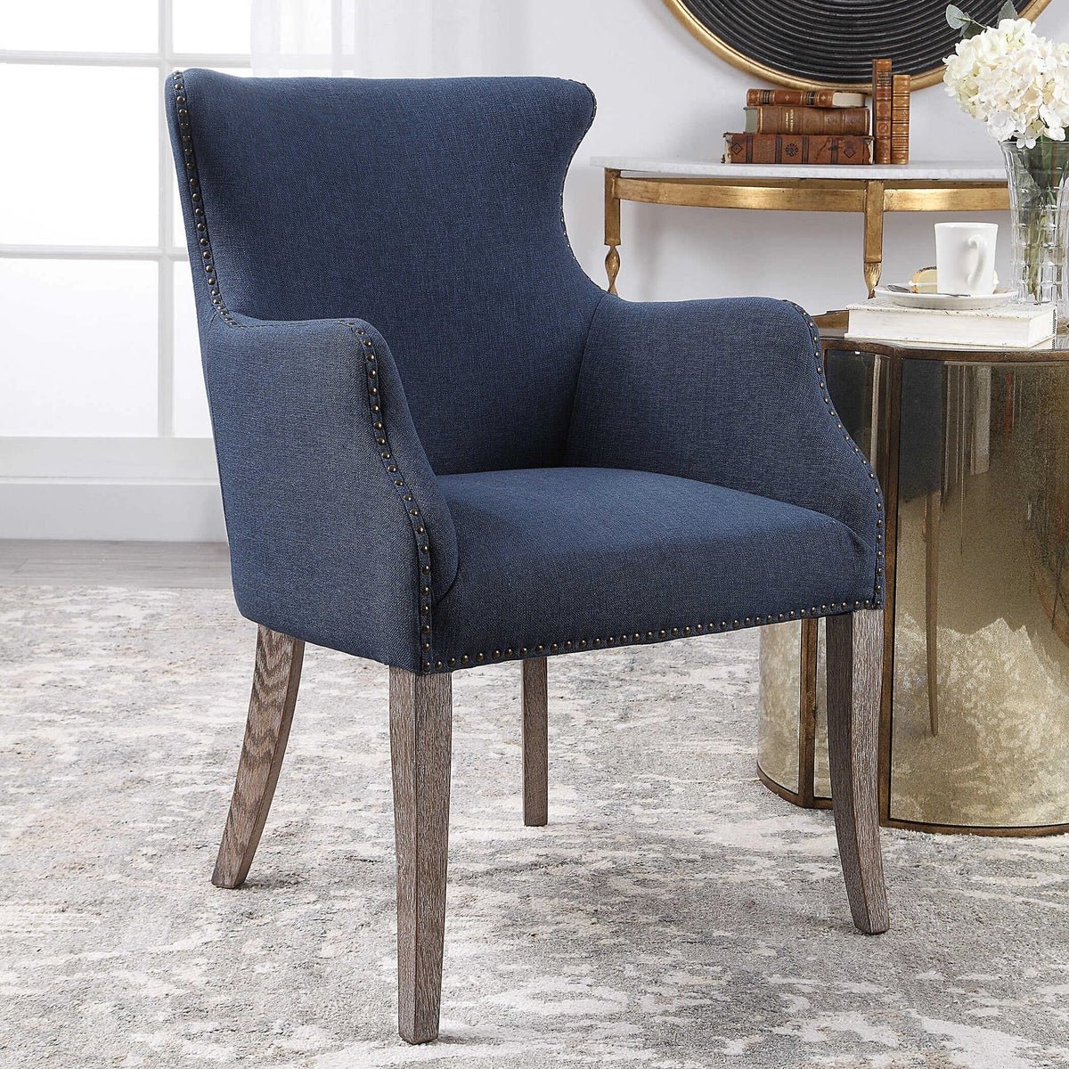 Blue Wing Chair