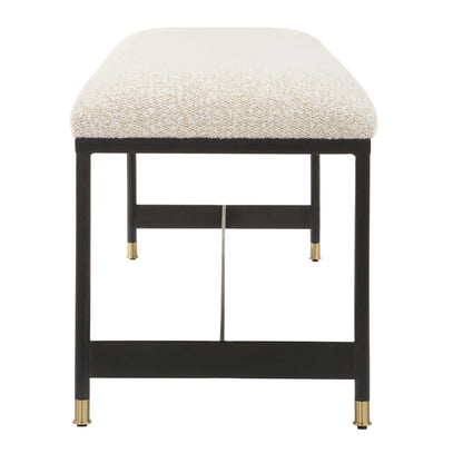 Upholstered Off-White Bench