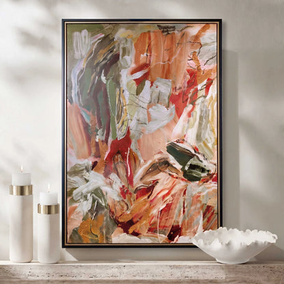 Layered Brushstroke Abstract Canvas