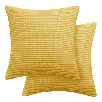 Elevate Your Home Decor with Deconovo's Luxurious Corduroy Stripe Throw Pillow Covers - Set of 2