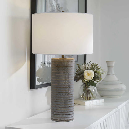 Gray Table Lamp