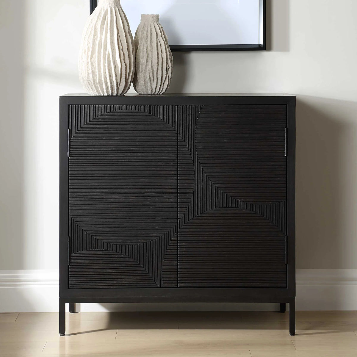 Black 2 Door Cabinet