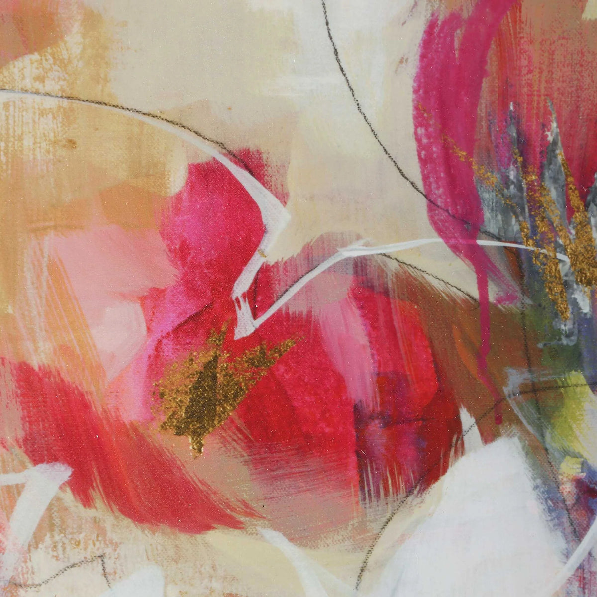 Floral Abstract Prints, Set of 6