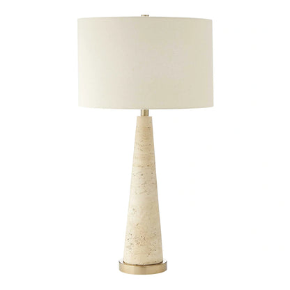 Travertine Column Table Lamp