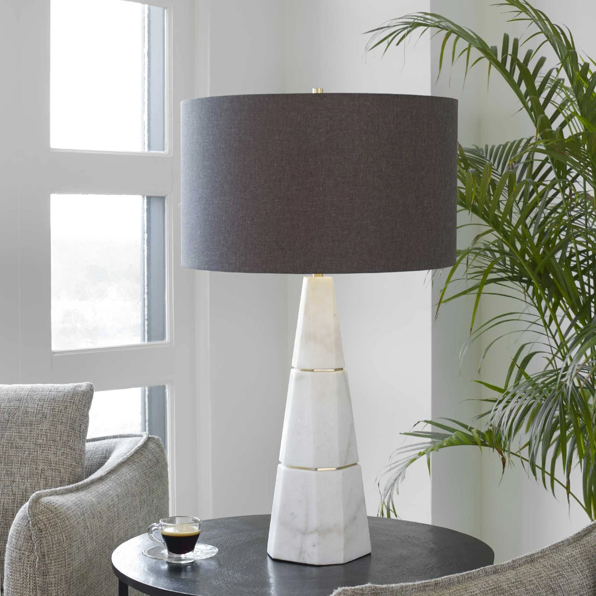 White Marble Table Lamp