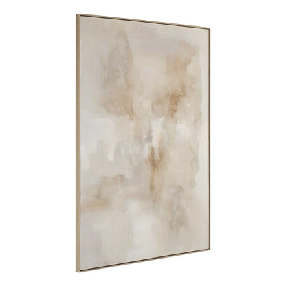 Hand Painted Neutral Canvas Art