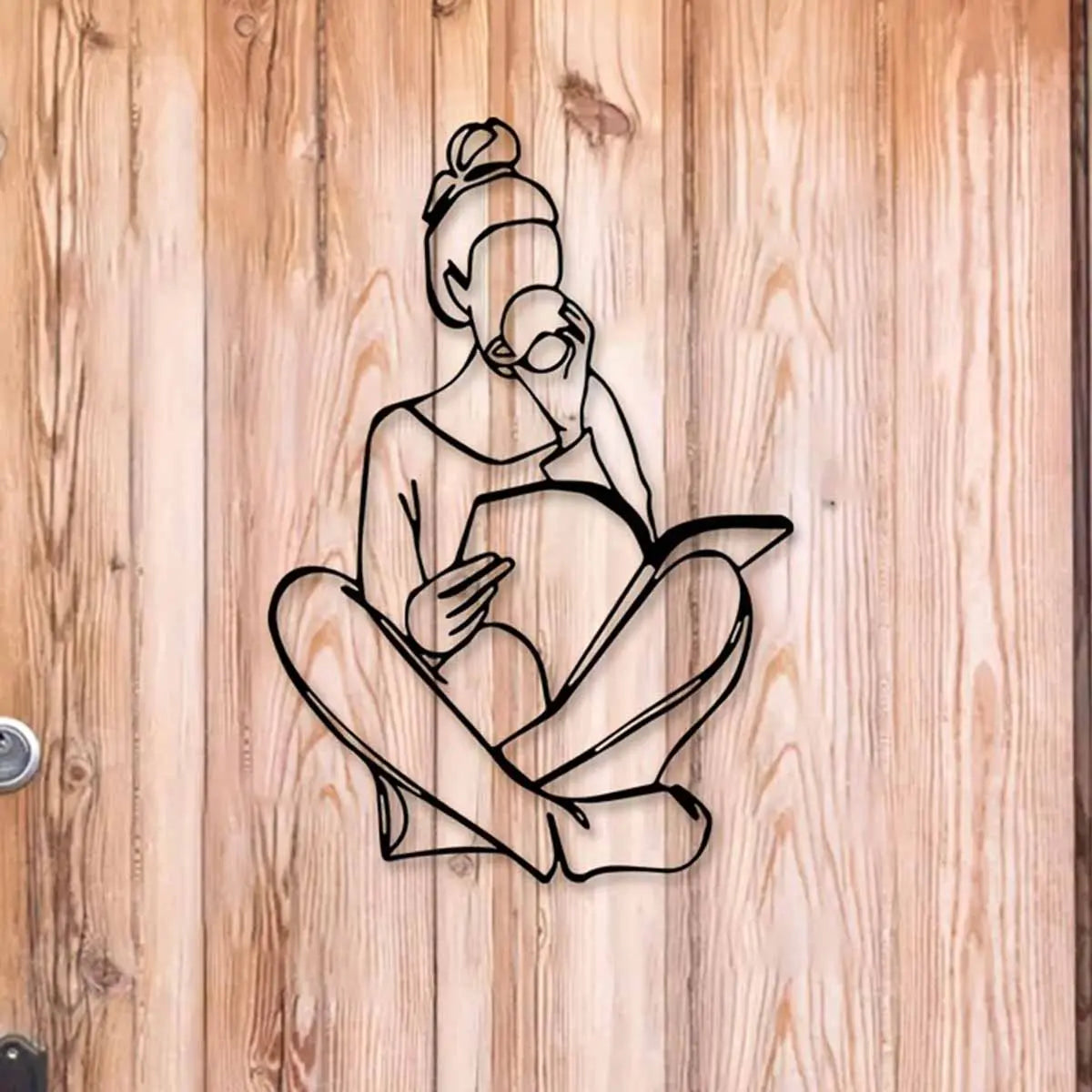 Reading Girl & Book Metal Wall Art - 2 Piece Set for Home Decor, Perfect for Living Room, Bedroom, or Office