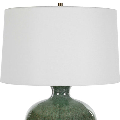 Aged Green Table Lamp