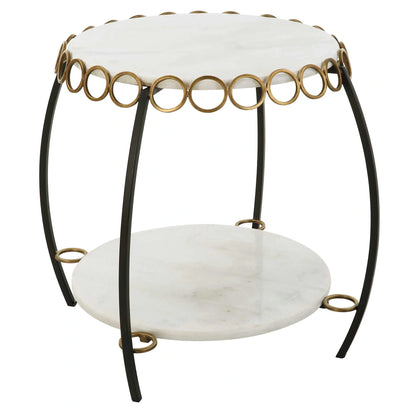 White Marble Side Table