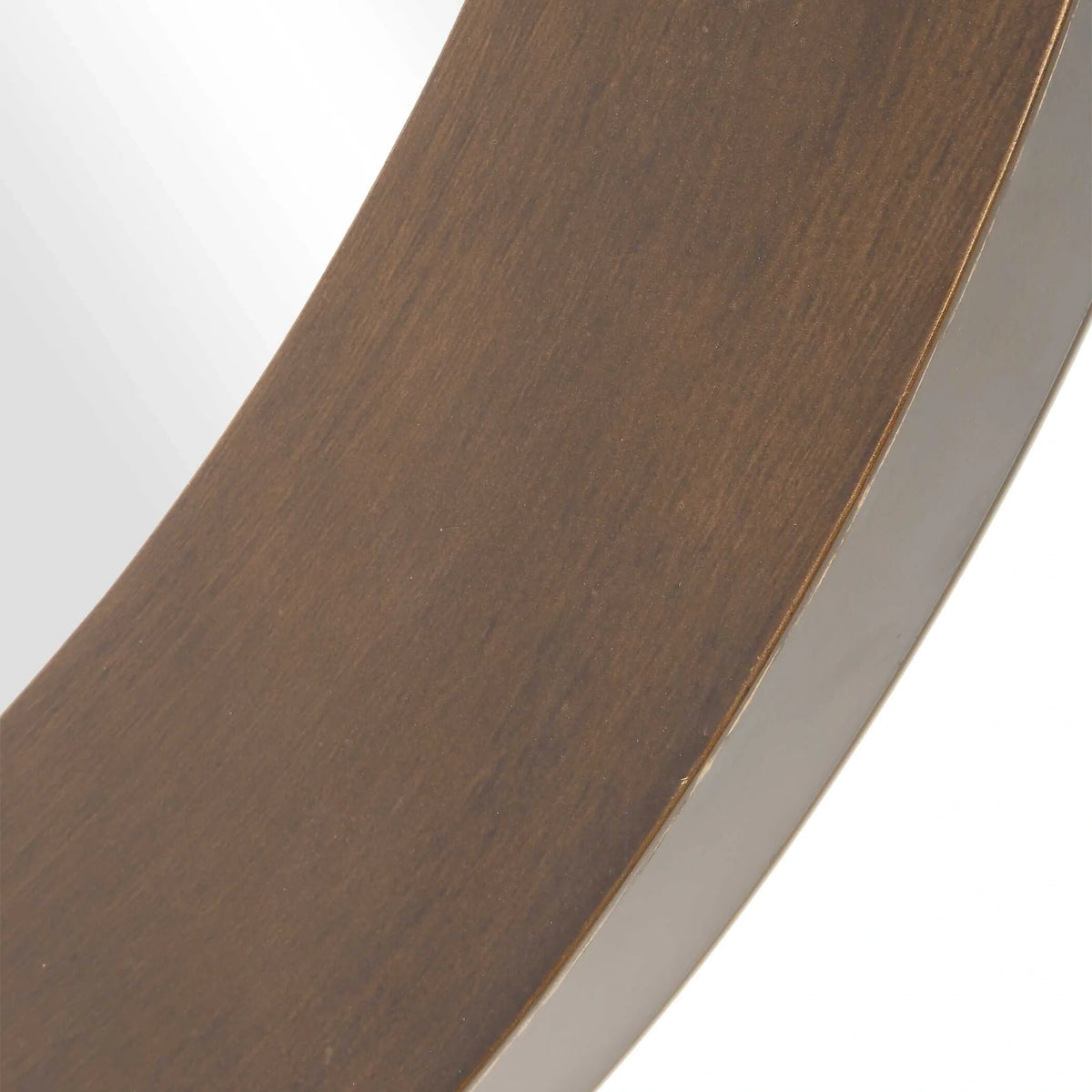 Round Brushed Bronze Mirror