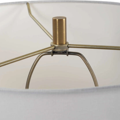 Green-Gray Glass Table Lamp