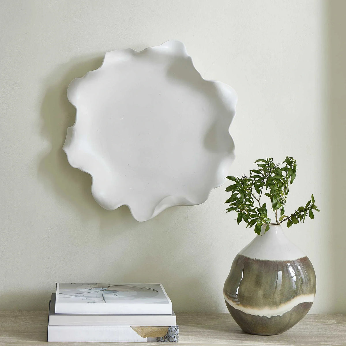 Crest White Outdoor Bowl