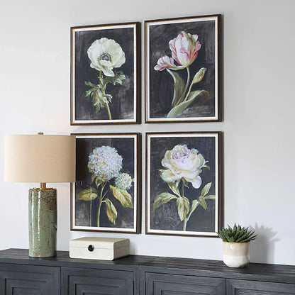 Botanical Framed Prints, Set of 4