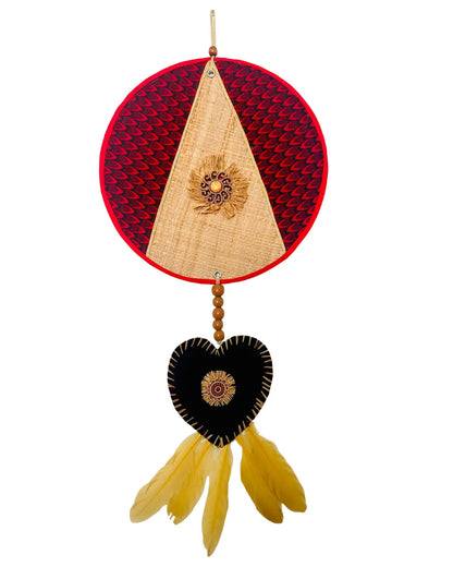 Heart of Light: Unique Handmade Wall Hanging for Vibrant Home Decor
