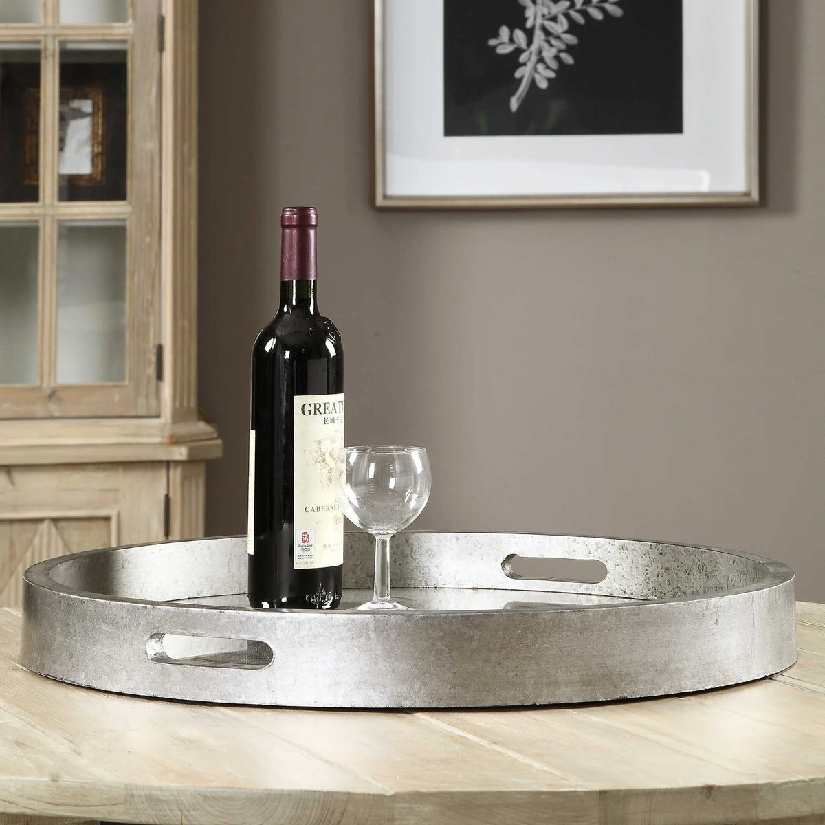 Round Silver Tray