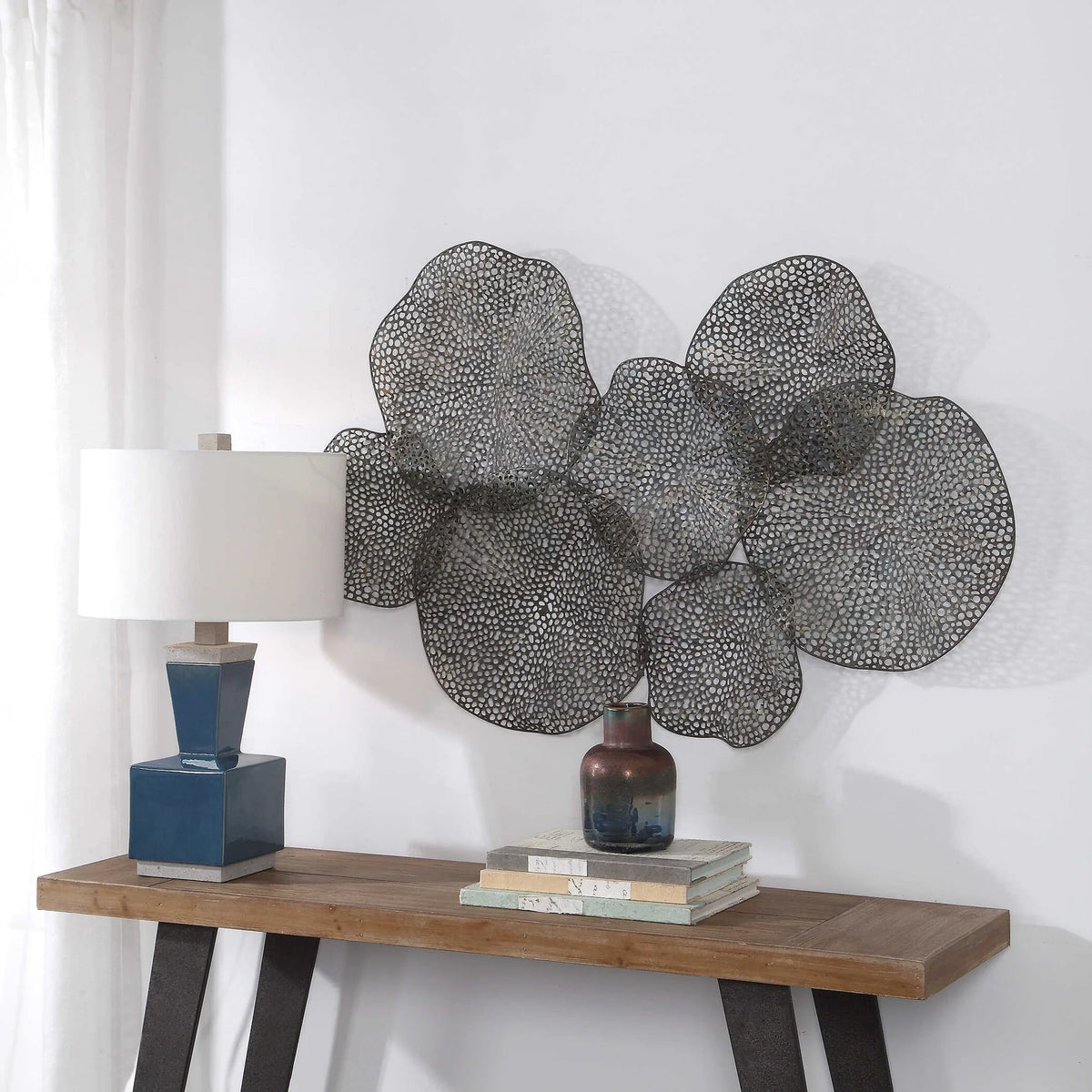 Antiqued Gold Metal Wall Art