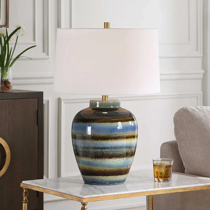 Blue Brown Table Lamp