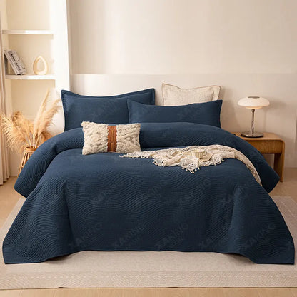 Xaking Solid Comforter Set | Ultrasonic Quilted Lightweight All-Season Bedding with Pillowcases | Six Colours, Twin to King