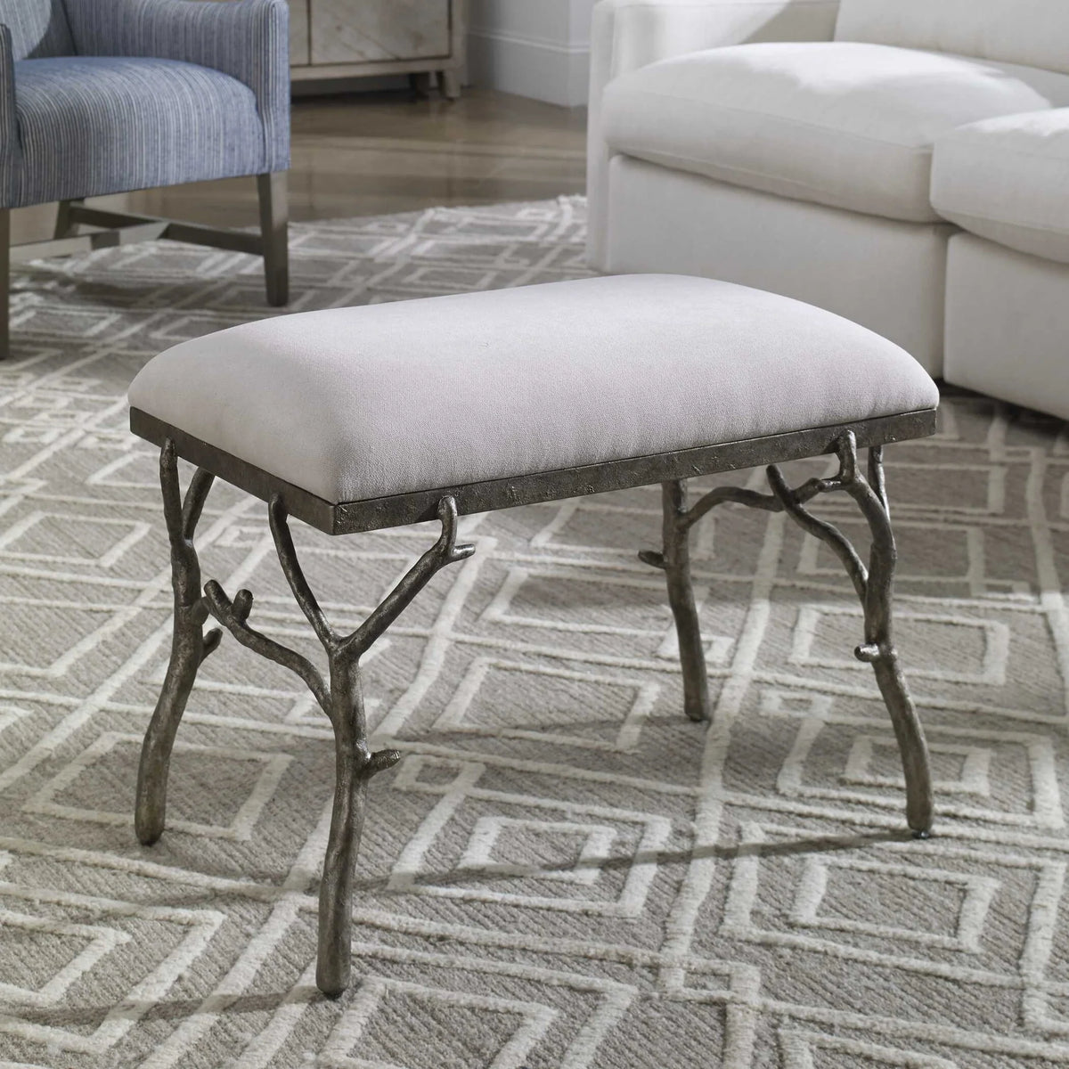 Small Fabric Bench