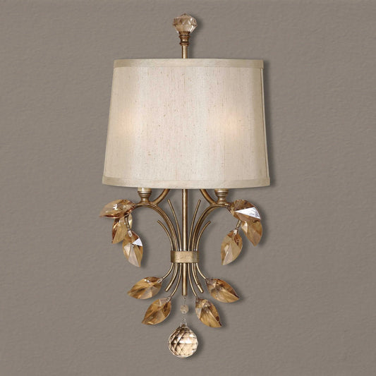 2 Light Gold Wall Sconce