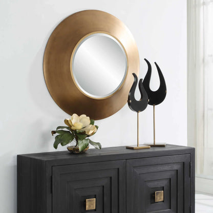 Round Gold Mirror