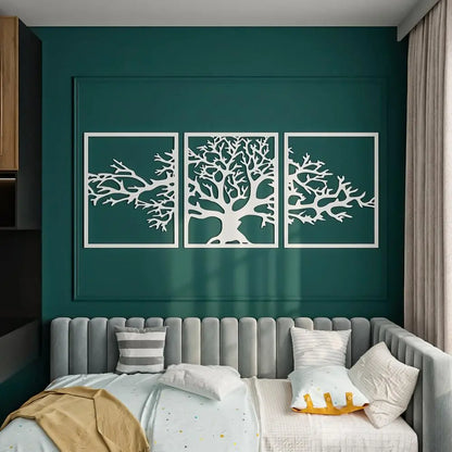 Tree of Life 3-Panel Metal Wall Art